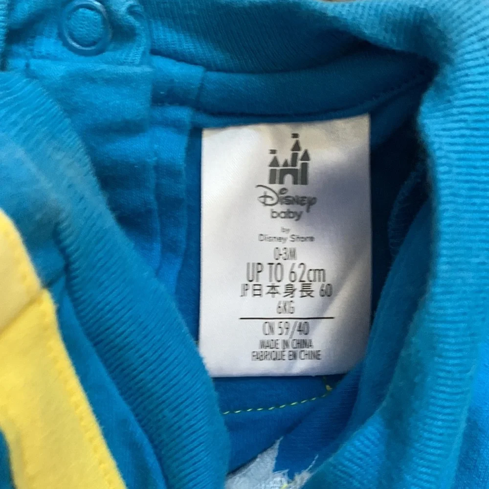 Disney Store Baby Donald Duck One Piece Sz 0-3 mos HALLOWEEN Costume - Picture 2 of 4